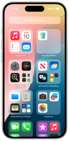 search contact app on library