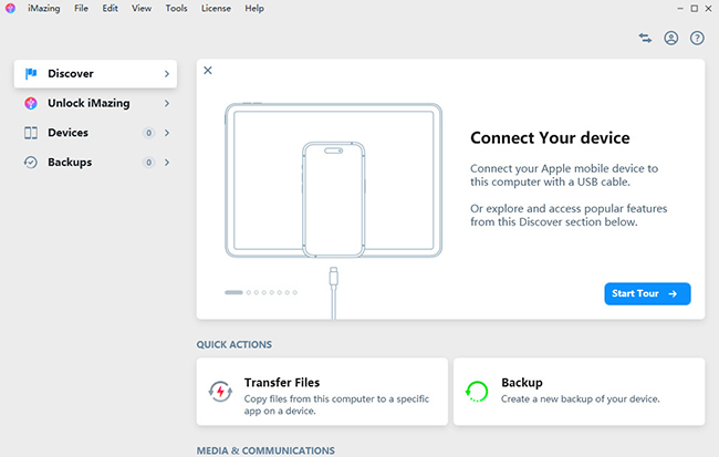 iMazing iPhone Backup Extractor interface