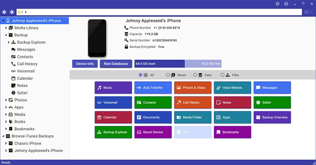 Macroplant iExplorer interface