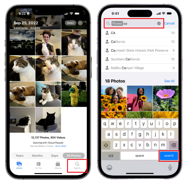 search hidden photos on iphone