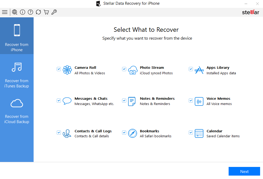 stellar iphone data recovery software